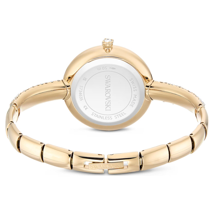Sublima bangle watch Swiss Made, Metal bracelet, Gold tone, Champagne gold-tone finish